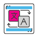 data intelligence translation icon